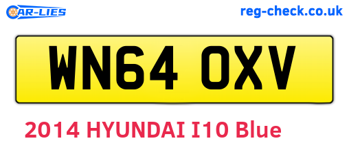 WN64OXV are the vehicle registration plates.
