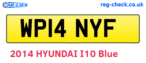 WP14NYF are the vehicle registration plates.