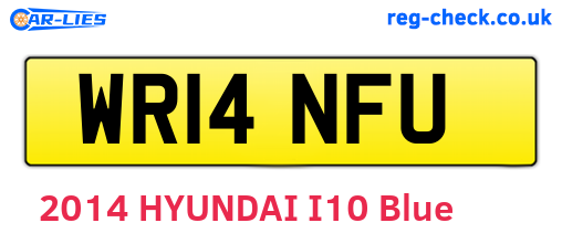 WR14NFU are the vehicle registration plates.