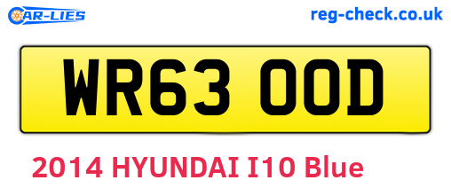 WR63OOD are the vehicle registration plates.