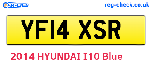 YF14XSR are the vehicle registration plates.