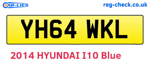 YH64WKL are the vehicle registration plates.