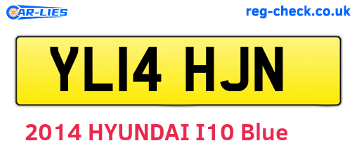 YL14HJN are the vehicle registration plates.