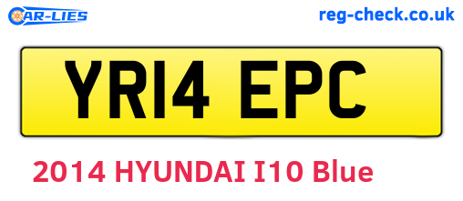 YR14EPC are the vehicle registration plates.