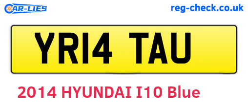 YR14TAU are the vehicle registration plates.