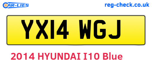YX14WGJ are the vehicle registration plates.