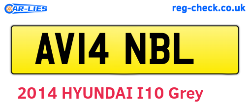 AV14NBL are the vehicle registration plates.