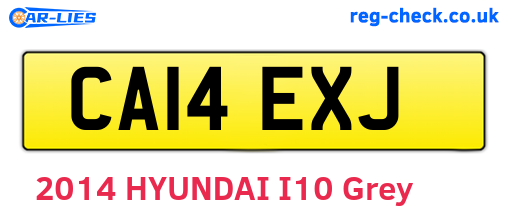 CA14EXJ are the vehicle registration plates.