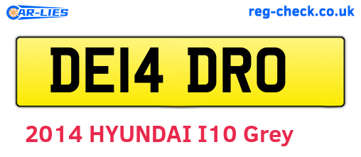 DE14DRO are the vehicle registration plates.