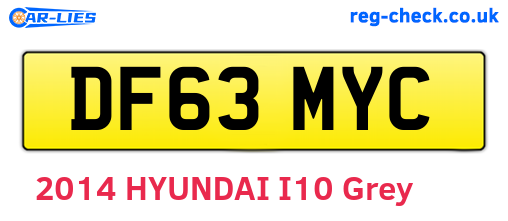 DF63MYC are the vehicle registration plates.