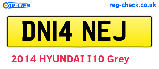 DN14NEJ are the vehicle registration plates.