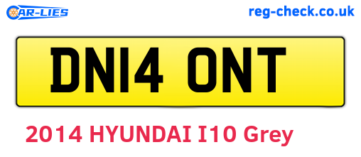 DN14ONT are the vehicle registration plates.