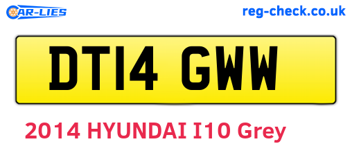 DT14GWW are the vehicle registration plates.