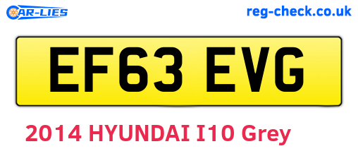 EF63EVG are the vehicle registration plates.