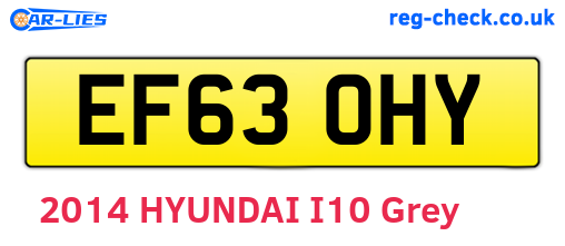 EF63OHY are the vehicle registration plates.