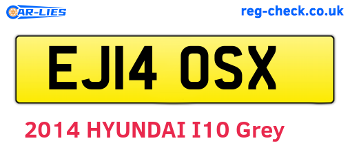 EJ14OSX are the vehicle registration plates.