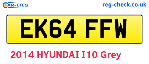 EK64FFW are the vehicle registration plates.