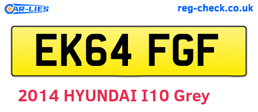 EK64FGF are the vehicle registration plates.