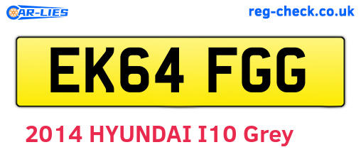 EK64FGG are the vehicle registration plates.