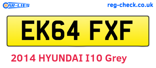 EK64FXF are the vehicle registration plates.