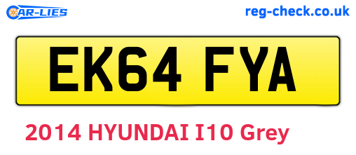 EK64FYA are the vehicle registration plates.