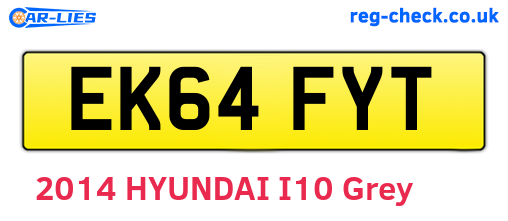 EK64FYT are the vehicle registration plates.