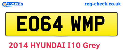 EO64WMP are the vehicle registration plates.