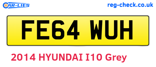 FE64WUH are the vehicle registration plates.