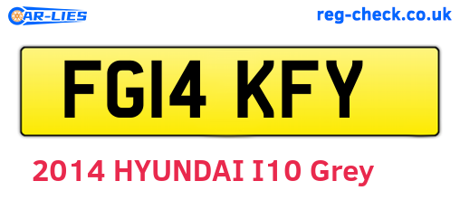 FG14KFY are the vehicle registration plates.
