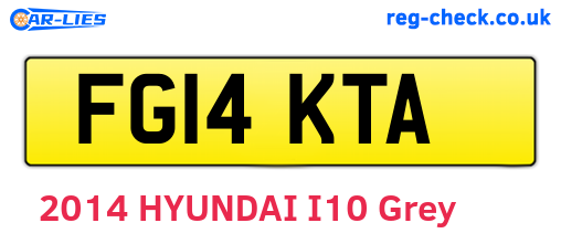 FG14KTA are the vehicle registration plates.