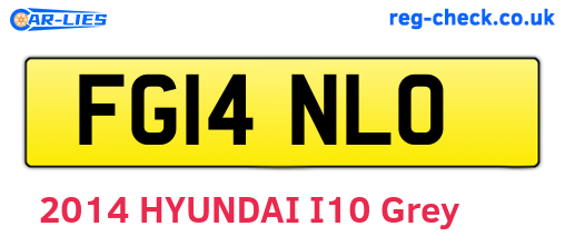 FG14NLO are the vehicle registration plates.