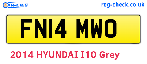 FN14MWO are the vehicle registration plates.