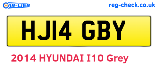 HJ14GBY are the vehicle registration plates.