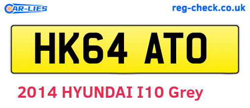 HK64ATO are the vehicle registration plates.