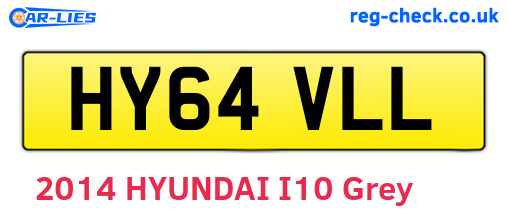 HY64VLL are the vehicle registration plates.