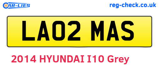 LA02MAS are the vehicle registration plates.