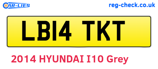 LB14TKT are the vehicle registration plates.