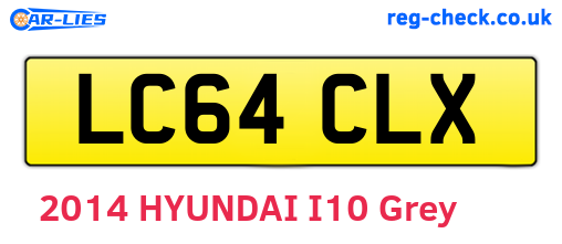 LC64CLX are the vehicle registration plates.
