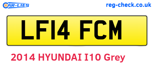 LF14FCM are the vehicle registration plates.