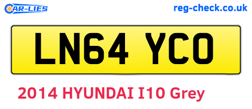 LN64YCO are the vehicle registration plates.