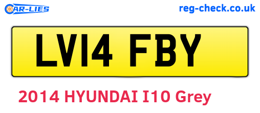 LV14FBY are the vehicle registration plates.