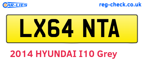 LX64NTA are the vehicle registration plates.