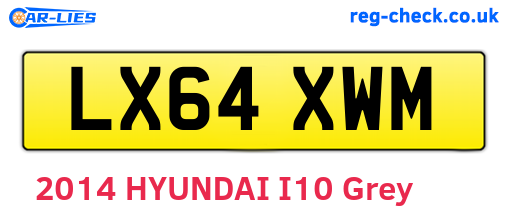 LX64XWM are the vehicle registration plates.