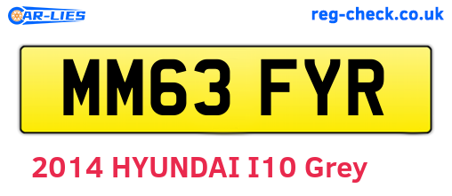 MM63FYR are the vehicle registration plates.