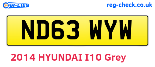 ND63WYW are the vehicle registration plates.