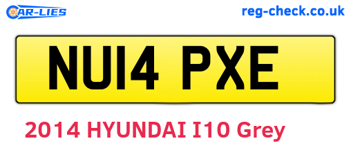 NU14PXE are the vehicle registration plates.