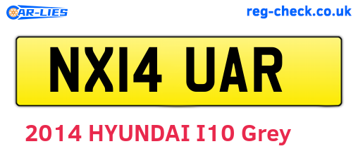 NX14UAR are the vehicle registration plates.