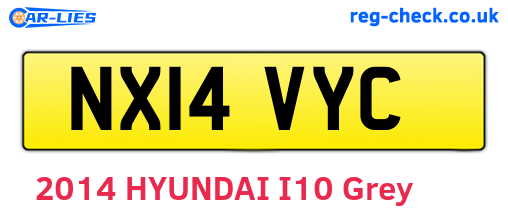 NX14VYC are the vehicle registration plates.