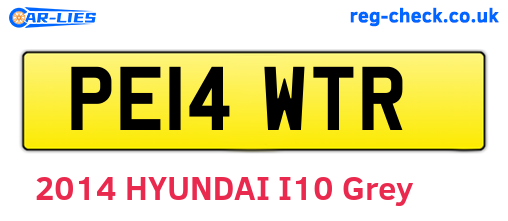 PE14WTR are the vehicle registration plates.