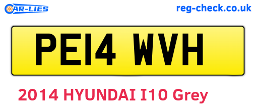 PE14WVH are the vehicle registration plates.